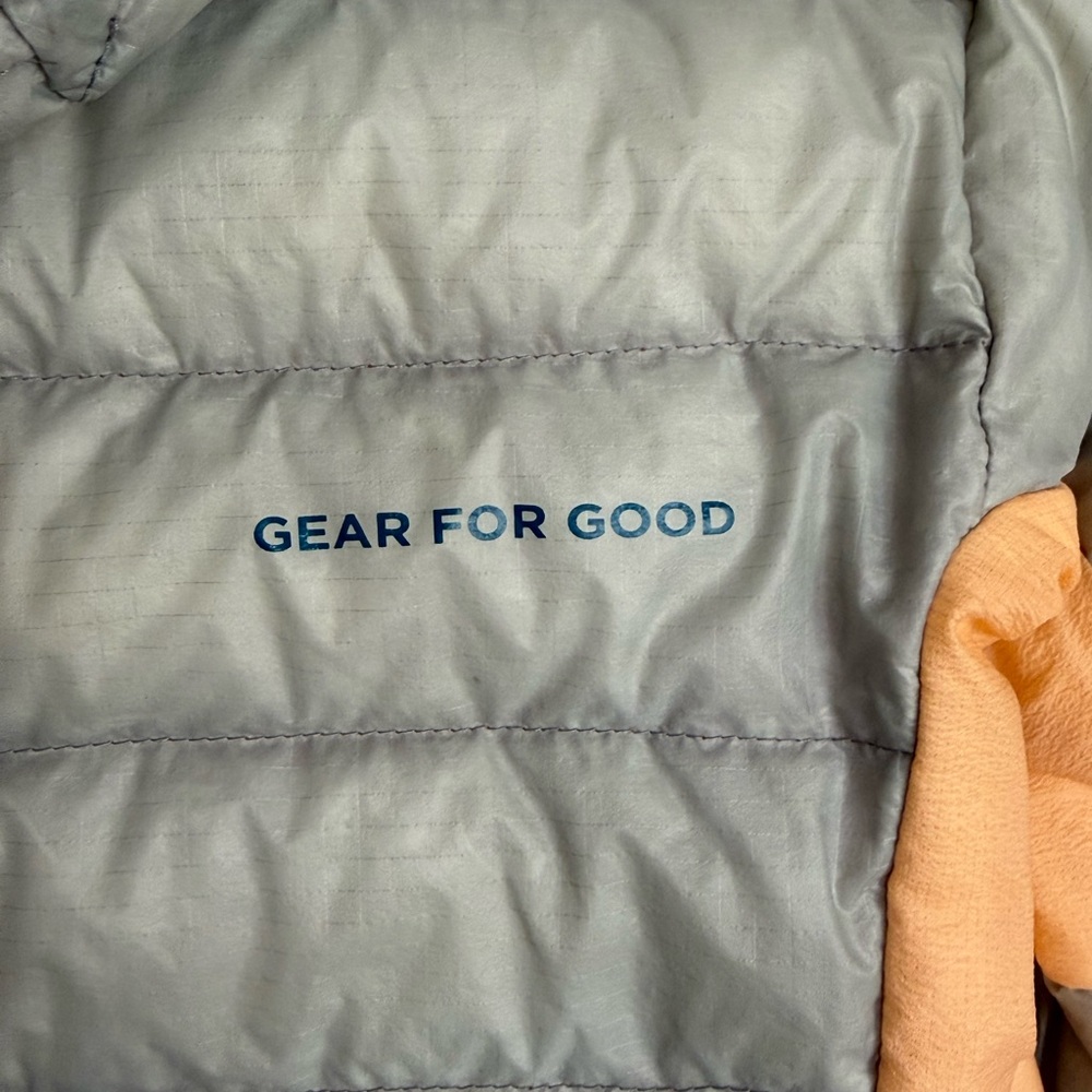 cotopaxi Sage Green and Tan Quilted Puffer Jacket with Hood - Picture 5 of 7